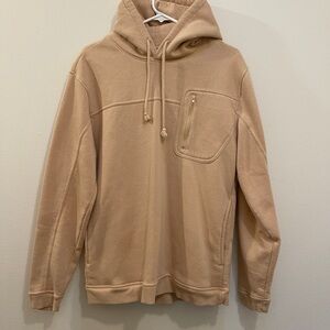 Men's Tan Lightweight Hoodie Jacket